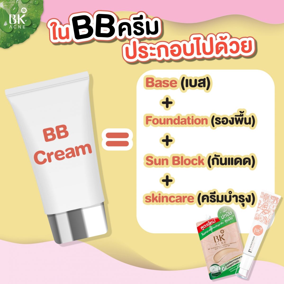 ใน BB Cream ประกอบไปด้วย